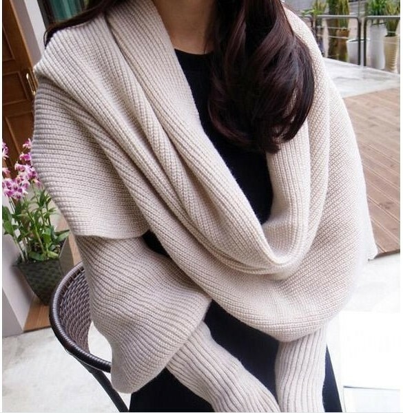 shawl with sleeves